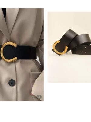 Shein big c vintage versatile ladies waist  belt in black 90