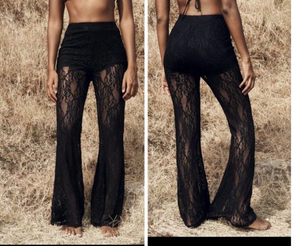 Shein flare lacey pants in black 12/14