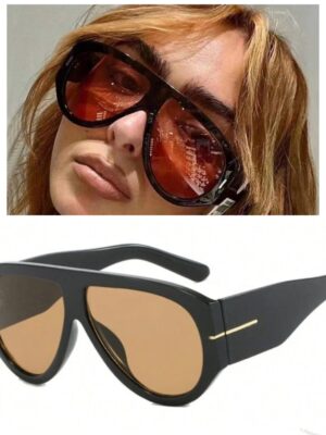 Shein solid oversized sunglasses with brown lens