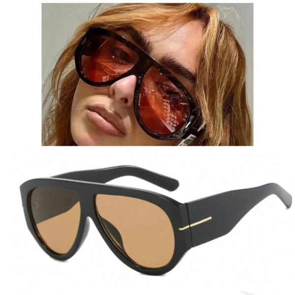 Shein solid oversized sunglasses with brown lens