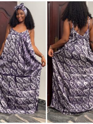 Barbz and co rtw Adire cami dress in purple mix romper jumpsuit 10/12/14/16/18