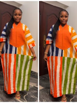 Barbz and  co multi color bubu color bubu with orange embroidery 12/14/16