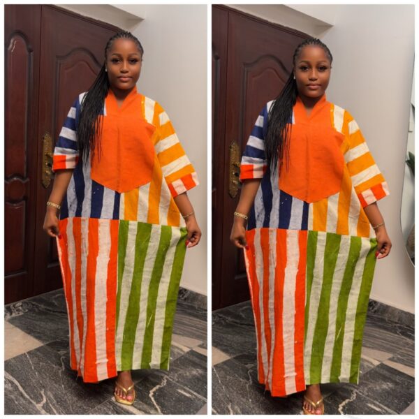 Barbz and  co multi color bubu color bubu with orange embroidery 12/14/16