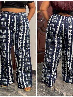Barbz and co seperate piece Ankara leaf shirt & pant trouser