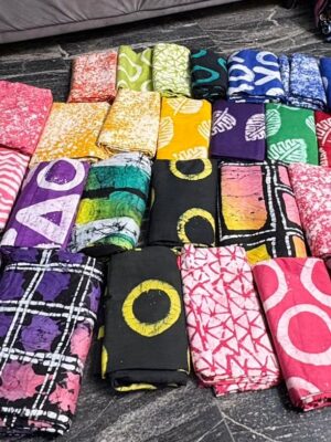 Adire fabric batik cotton collection