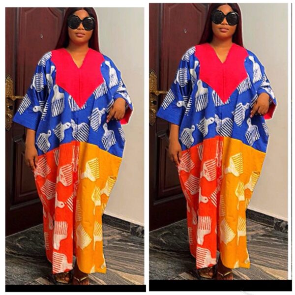 Barbz and co rtw comb Adire bubu multi color with pink Asoke 10/12/14/16 - Image 2
