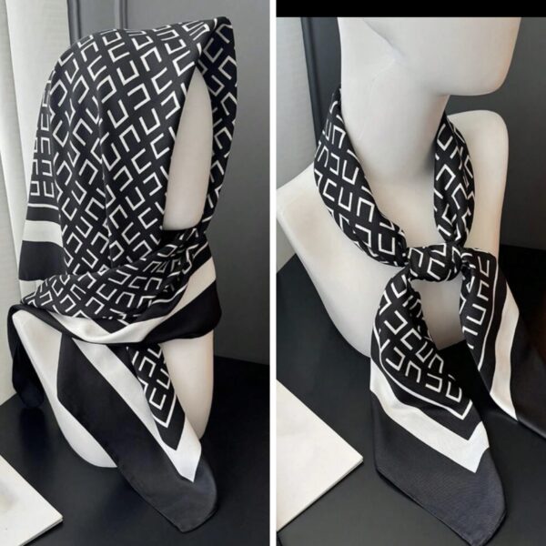 Shein geometric scarf in black /white