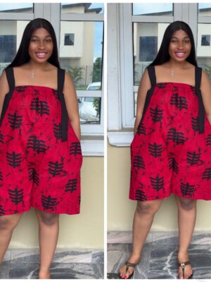 Barbz and co rtw naira romper playsuit in red 10/12/14/16