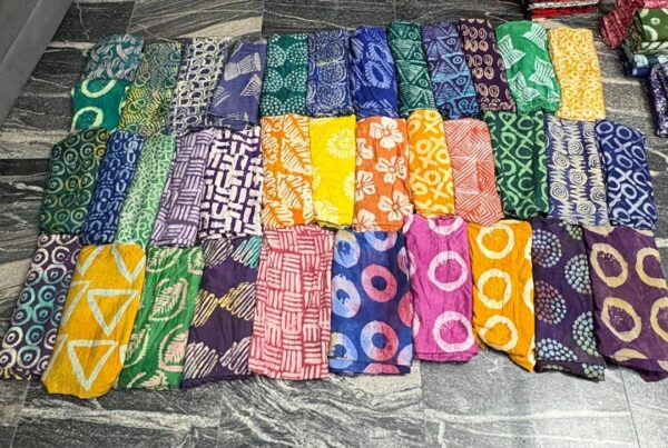 Adire crepe chiffon new set collection fabric