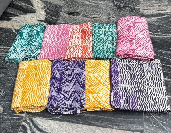 Batik Adire on soft cotton fabric collection