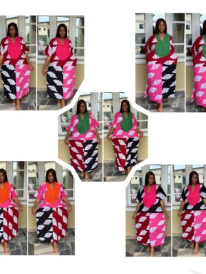 Barbz and co leaf set Ankara mid bubu collection