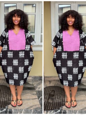 Barbz and co naira rtw bubu in black and pink asoke 10/12/14