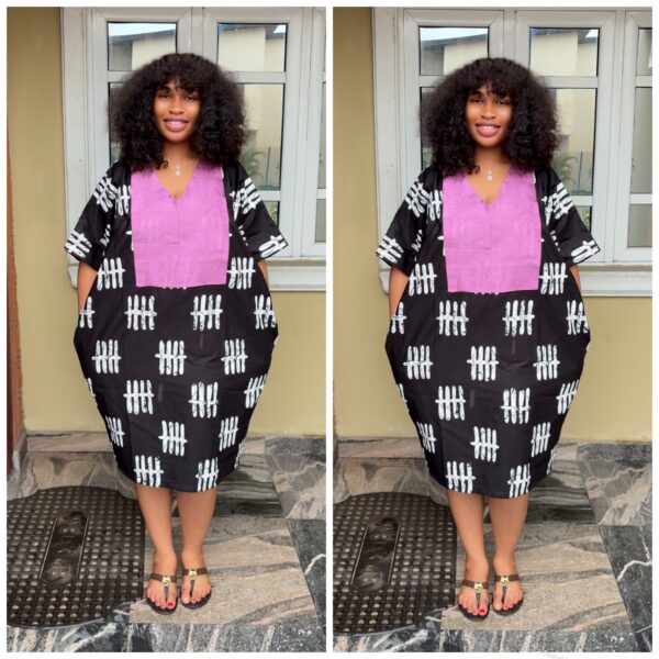 Barbz and co naira rtw bubu in black and pink asoke 10/12/14