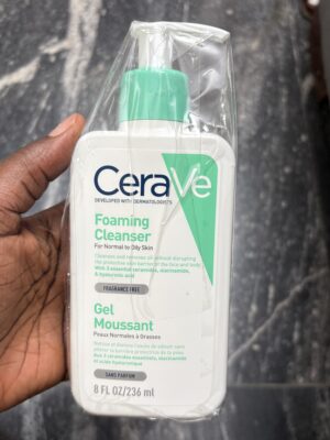Cerave foaming cleanser for normal to oily skin gel moussant  uk 236ml