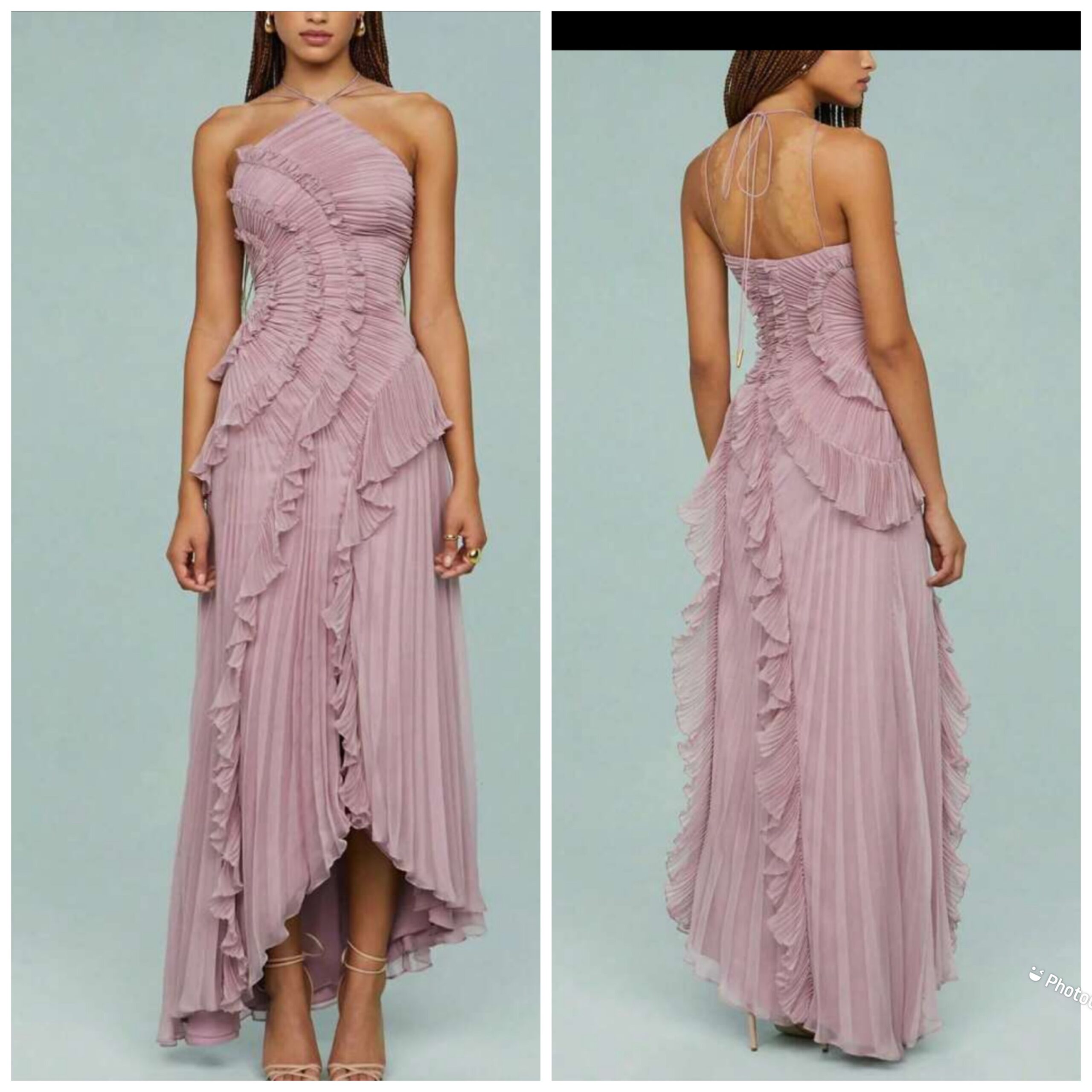 Shein Halter Classy Backless Elegant Dress In Light Pink 12/14