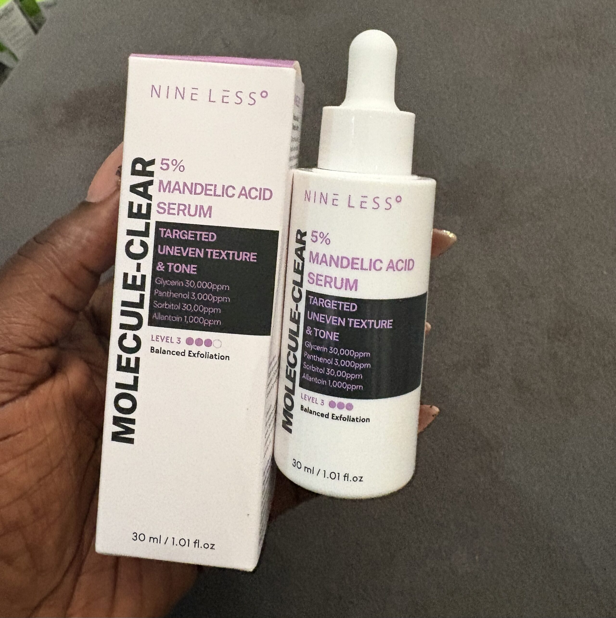 Nine less 5% mandelic acid serum molecule- clear