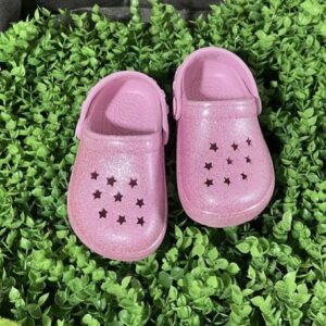 Primark glitter star girlie crocs in pink