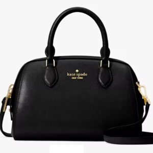Kate spade madison saffiano leather small structured bag in black