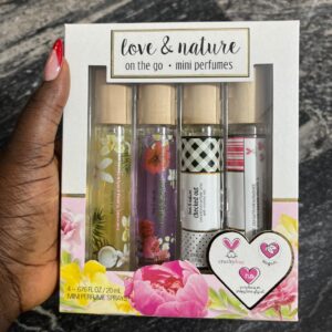 Love & nature on the go  mini body mist gift set