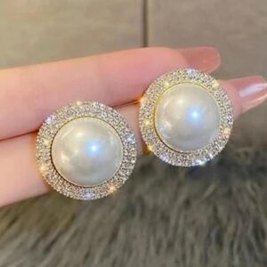 Shein sliver and pearl earrings