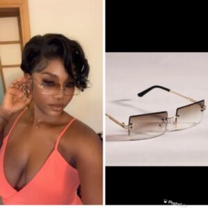 Shein square sunglasses with brown lens