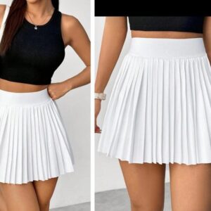 Shein pleated mini skirt in white 12/14