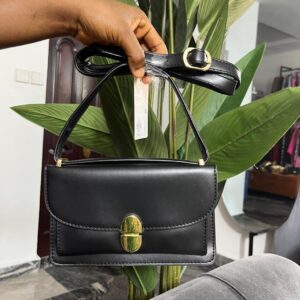 Primark solid mini cute flap bag in black