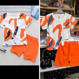 shein two piece boys set in orange k