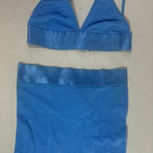 Primark lingerie set in dark blue / light blue 12/14