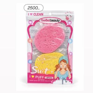 Sweet beauty 2pcs face washing sponge