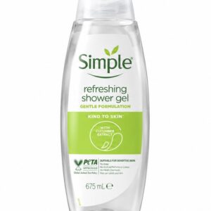 Simple refreshing shower gel gentle formula tion 675ml