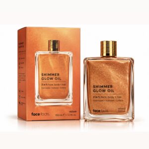Face facts Shimmer glow oil 3in1 face body.hair illuminate & hydrate
100ml