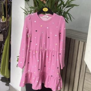 Primark pink girlie love print dress kids