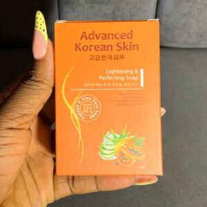 Advanced Korean lightening and perfecting bar soap papaya & aloe Vera( orange color)