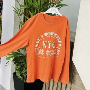 Primark orange long sleeve t-shirt boys kids