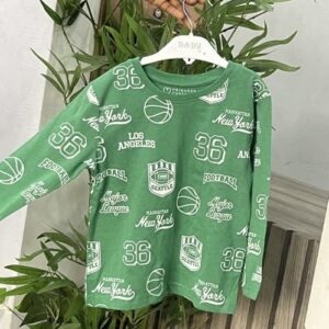 Primark green write up long sleeve t-shirt boys
