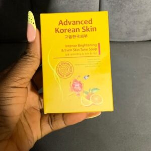 Advanced Korean  intense brightening  & even skin tone bar   soap  vitamin c & glycolic ( yellow )