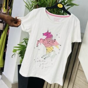 Primark horse 'follow your dreams' t-shirt in cream girls kids