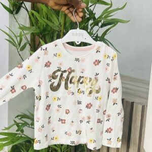 Primark happy floral long sleeve girls t-shirt kids