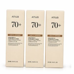 Anua rice 70+ glow milky toner 250ml