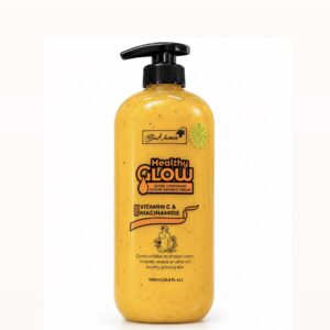 Bio nature healthy glow vitamin c & niacinamide ultra lightening scrub shower wash