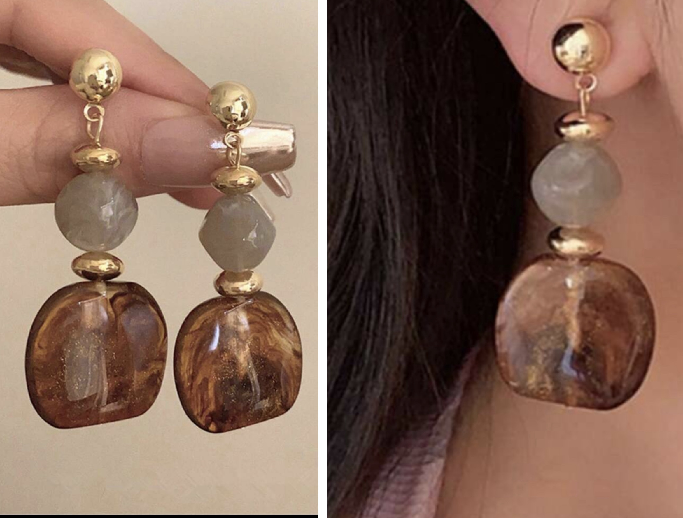 SHEIN vintage earring in brown SHEIN vintage earring in brown - Image 2