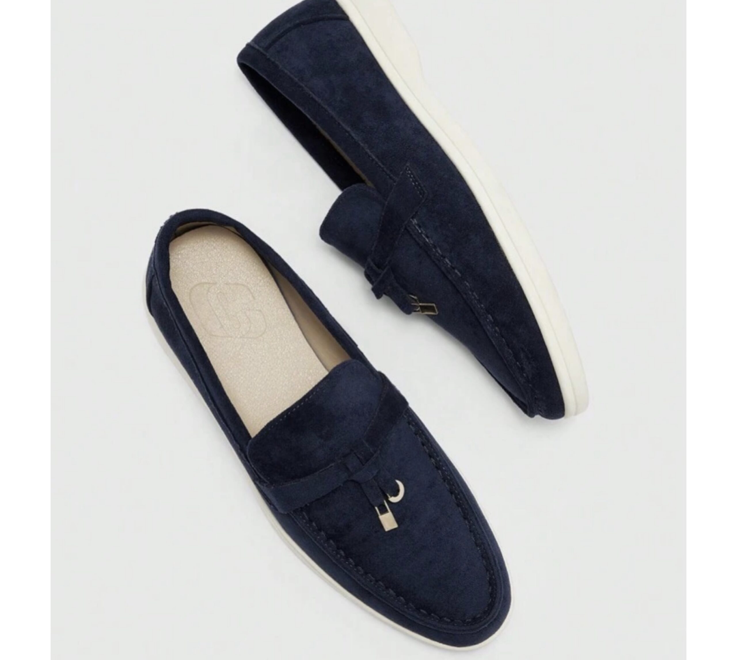 SHEIN flat shoe in blue with white detail SHEIN flat shoe in blue with white detail