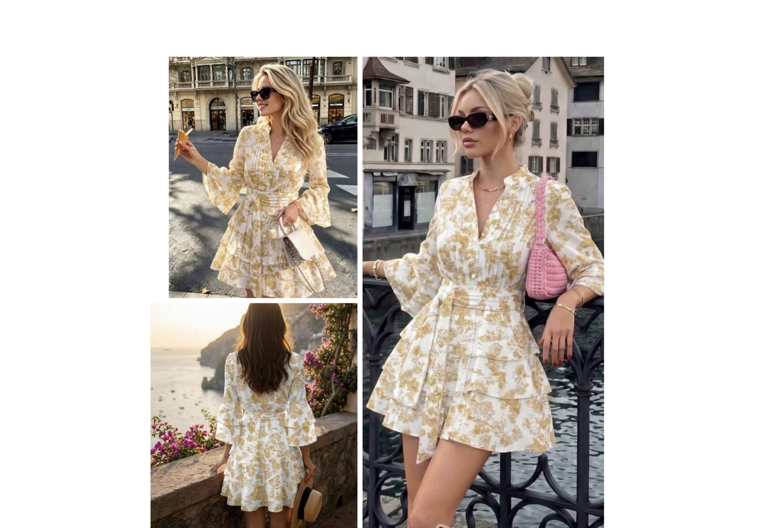 SHEIN classy floral dress in yellow multicolor XL SHEIN classy floral dress in yellow multicolor XL - Image 2