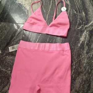 Primark two piece lingerie set in sharp baby pink