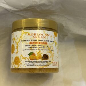 Morrocan Argan vitamin c sugar exfoliating scrub 650ml