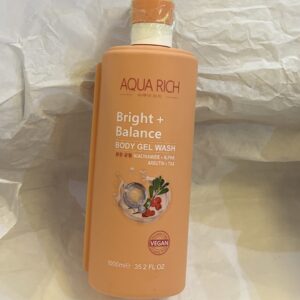 Aqua rich bright + balance body gel peach wash ( niacinamide + Alpha arbutin +txa)