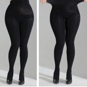 Shein plus panty hose in black