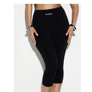 SHEIN kizn capri solid leggings in black