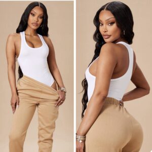 Fashionnova divine basic tank bodysuit in white  M